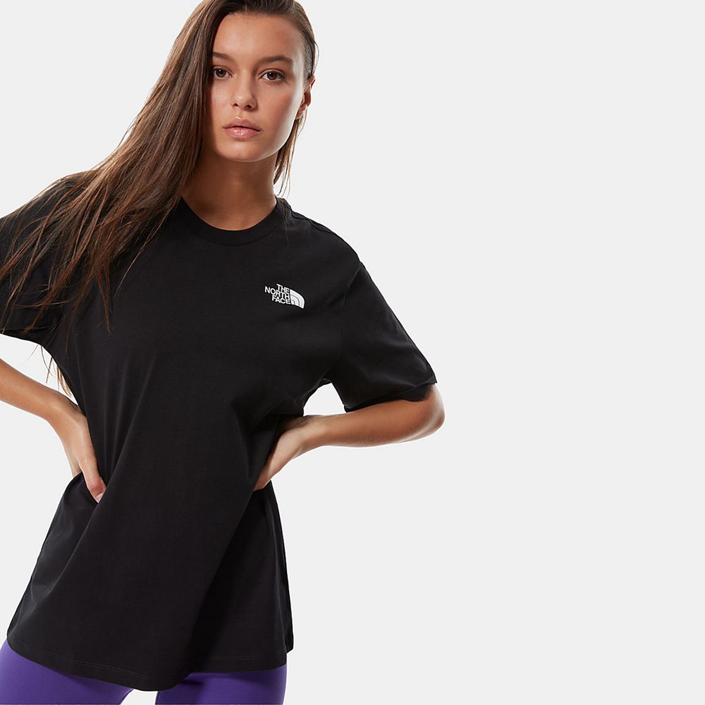 The North Face T-Shirts Womens Australia - The North Face Relaxed Simple Dome Black (ZHK-293071)